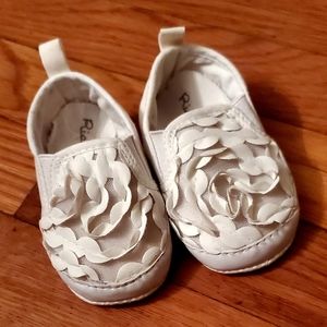 Soft Sole White Baby Shoes